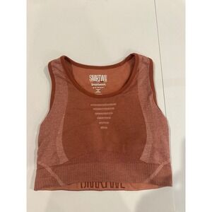 Smartwool Rust and Light Rust Seamless Sports Bra